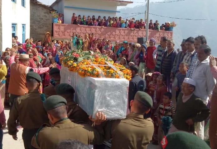 When the body of Rifleman Balam reached, the whole village cried