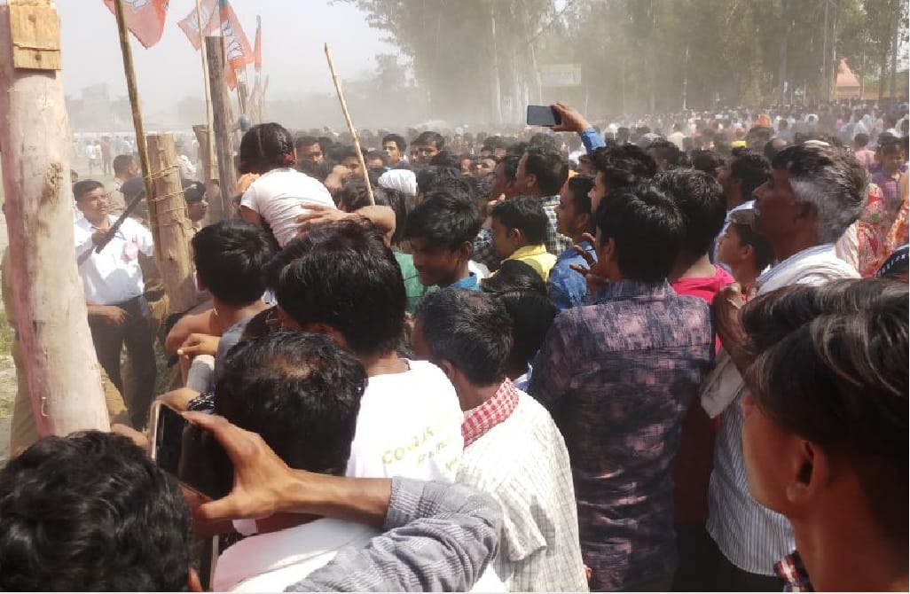 Lok sabha elections 2019 heavy crowd in pm narendra modi rally in rudrapur police panic