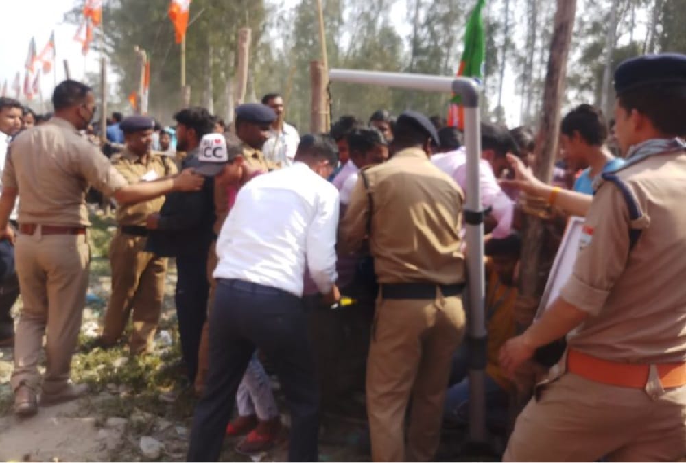 Lok sabha elections 2019 heavy crowd in pm narendra modi rally in rudrapur police panic
