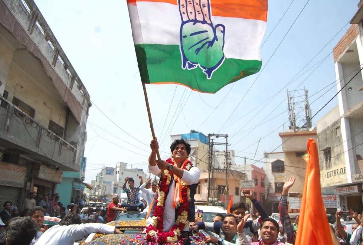 Lok Sabha Elections 2019 Congress candidate Imran Pratapgarhi Road Show at Moradabad