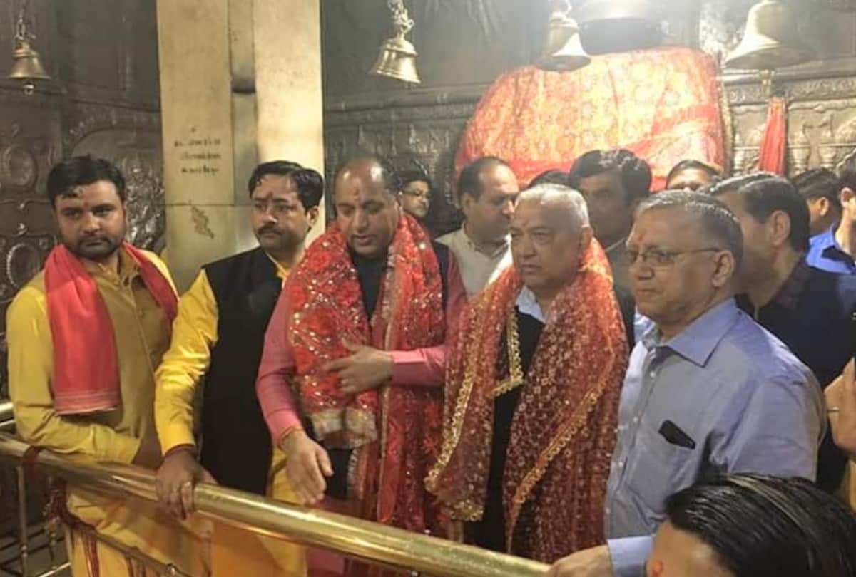CM Jairam Thakur pays obeisance in jwalamukhi temple Kangra Himachal Pradesh
