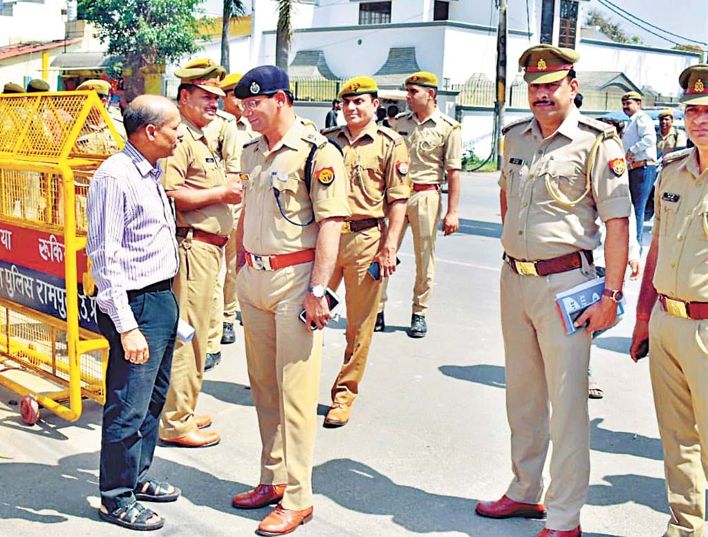 police force deployed in 12 places