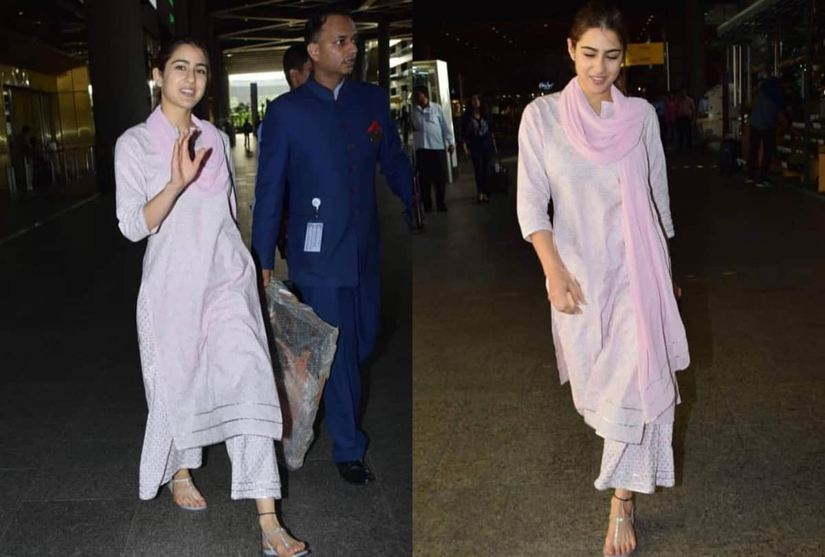 sara ali khan spotted at mumbai airport without make up
