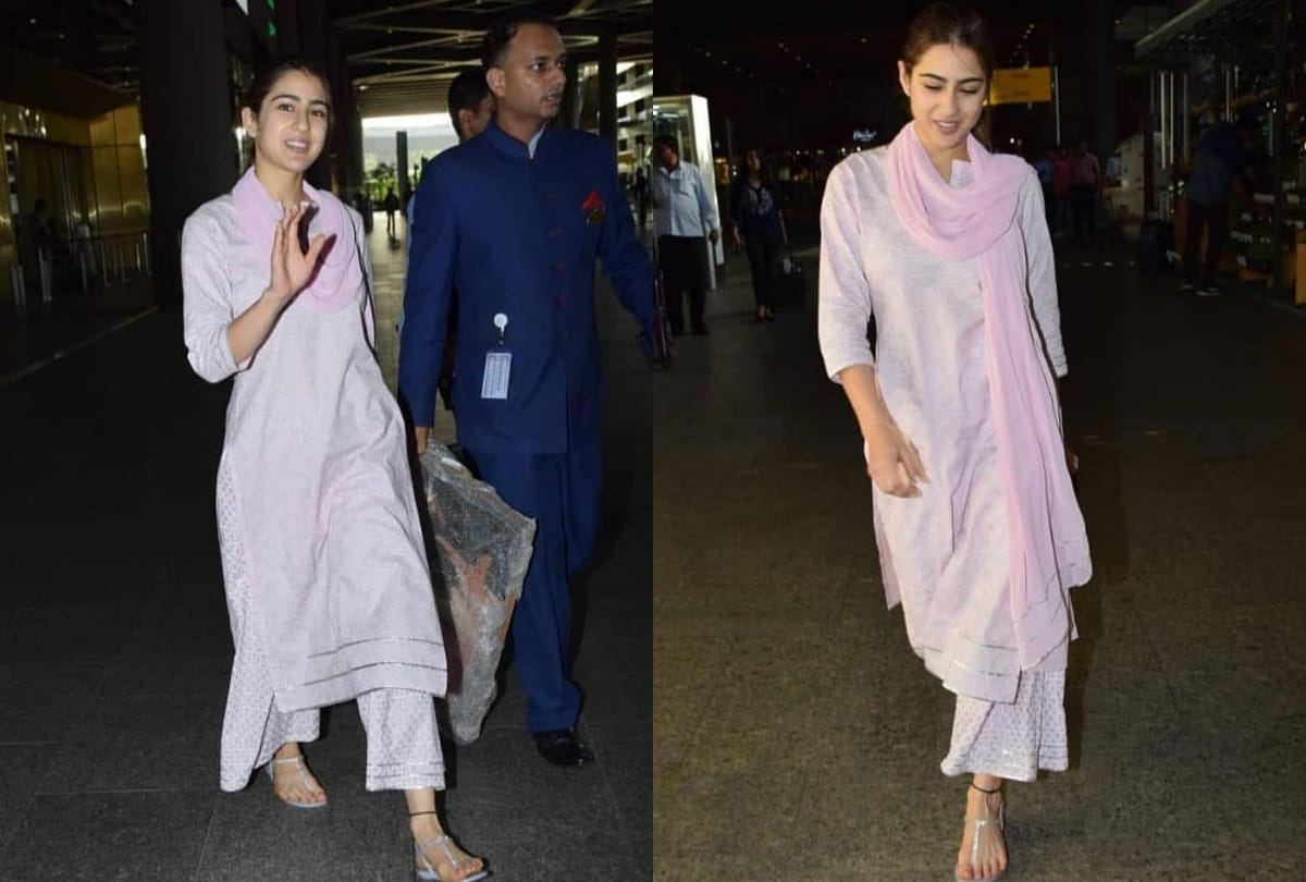 sara ali khan spotted at mumbai airport without make up