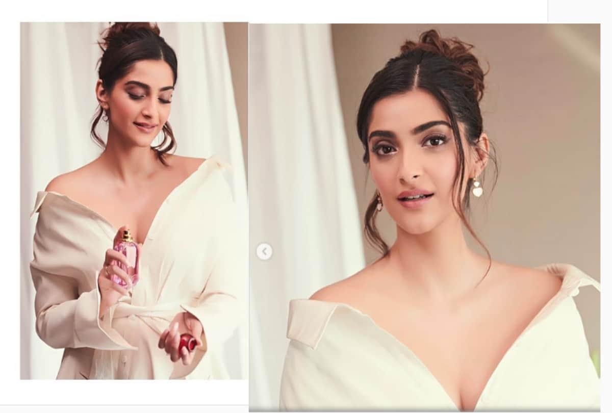 sonam kapoor grab everyones attention with shirt style gown