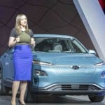 Hyundai Kona new york motor show blue
