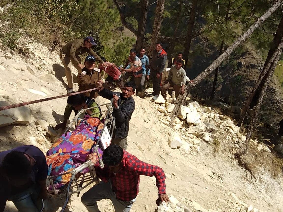 tractor trolly fell into gorge at chamoli