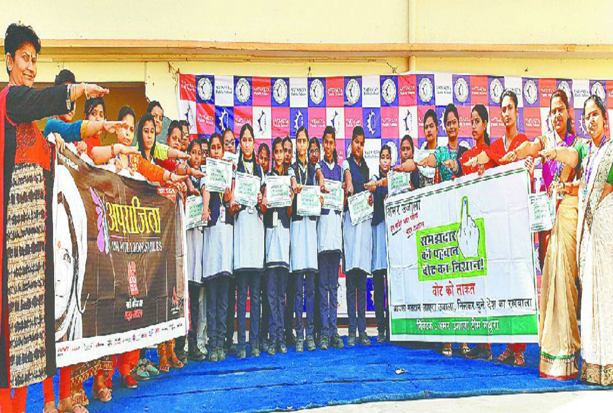 Aparajita 100 Million Smiles Voters Awareness program in mathura