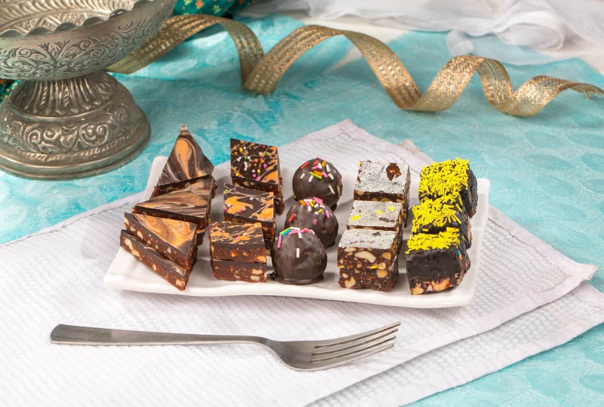 chocolate dry fruit barfi recipe