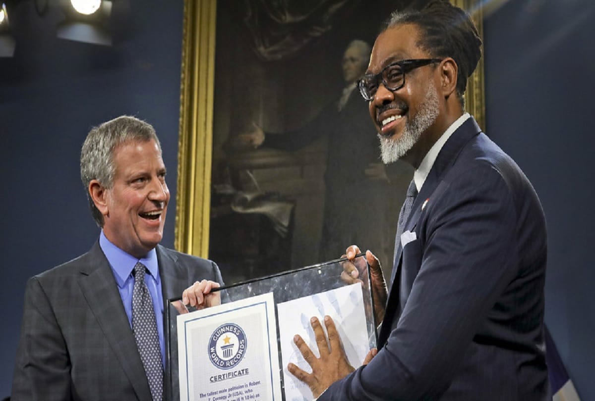 new york city councilman Robert Cornegy titled as world's tallest politician