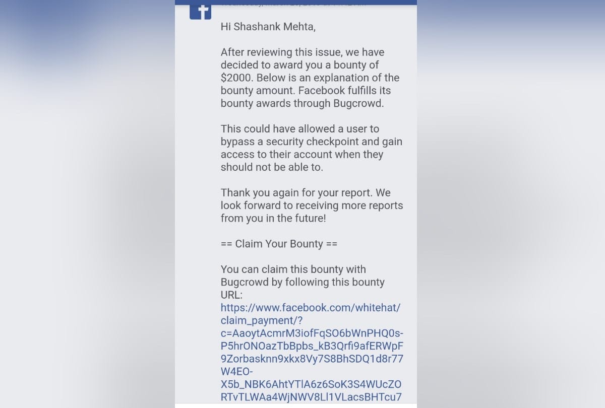 Facebook Honoured cyber expert Shashank Mehta to found Bug in website Bilaspur Himachal Pradesh