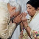 प्रधानमंत्री नरेंद्र मोदी और स्वर कोकिला लता मंगेशकर