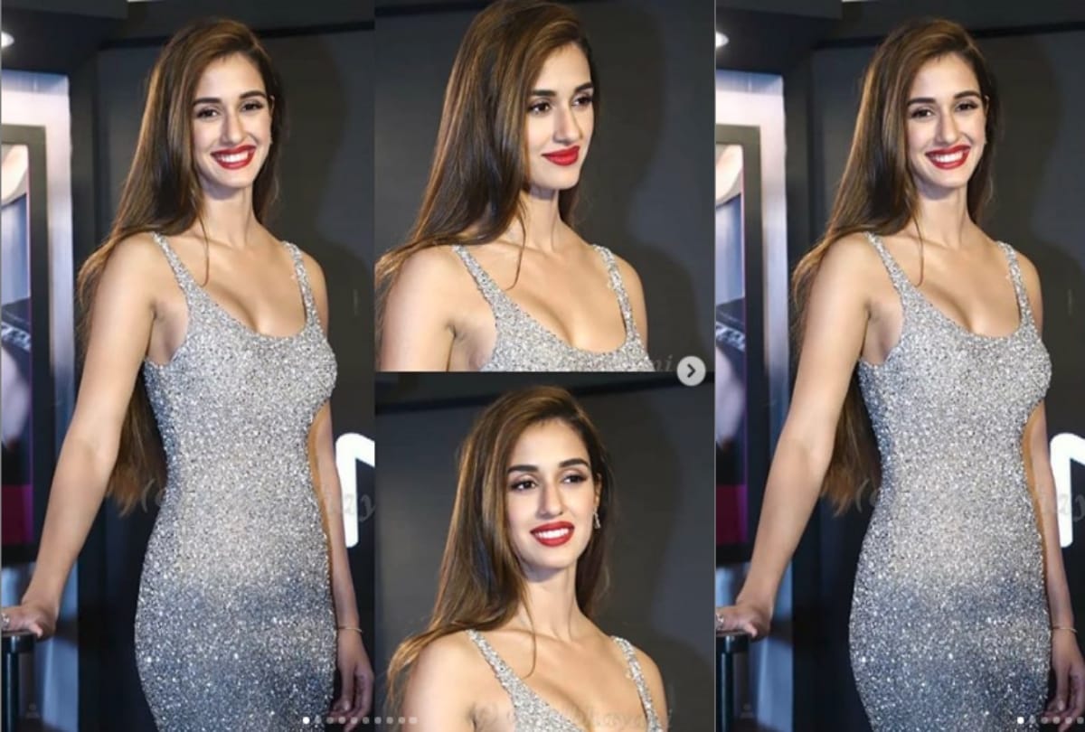 Disha Patani turns up the heat in dazzling short silver shimmery dress