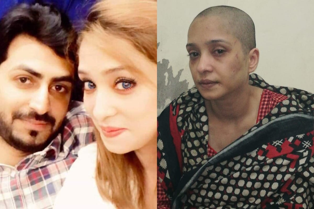 status of women in Pakistan husband torture wife shaves head for not dancing before friends