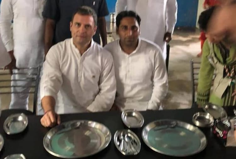 Lok sabha election 2019, Rahul gandhi have eat food at dhaba in Haryana's Karnal