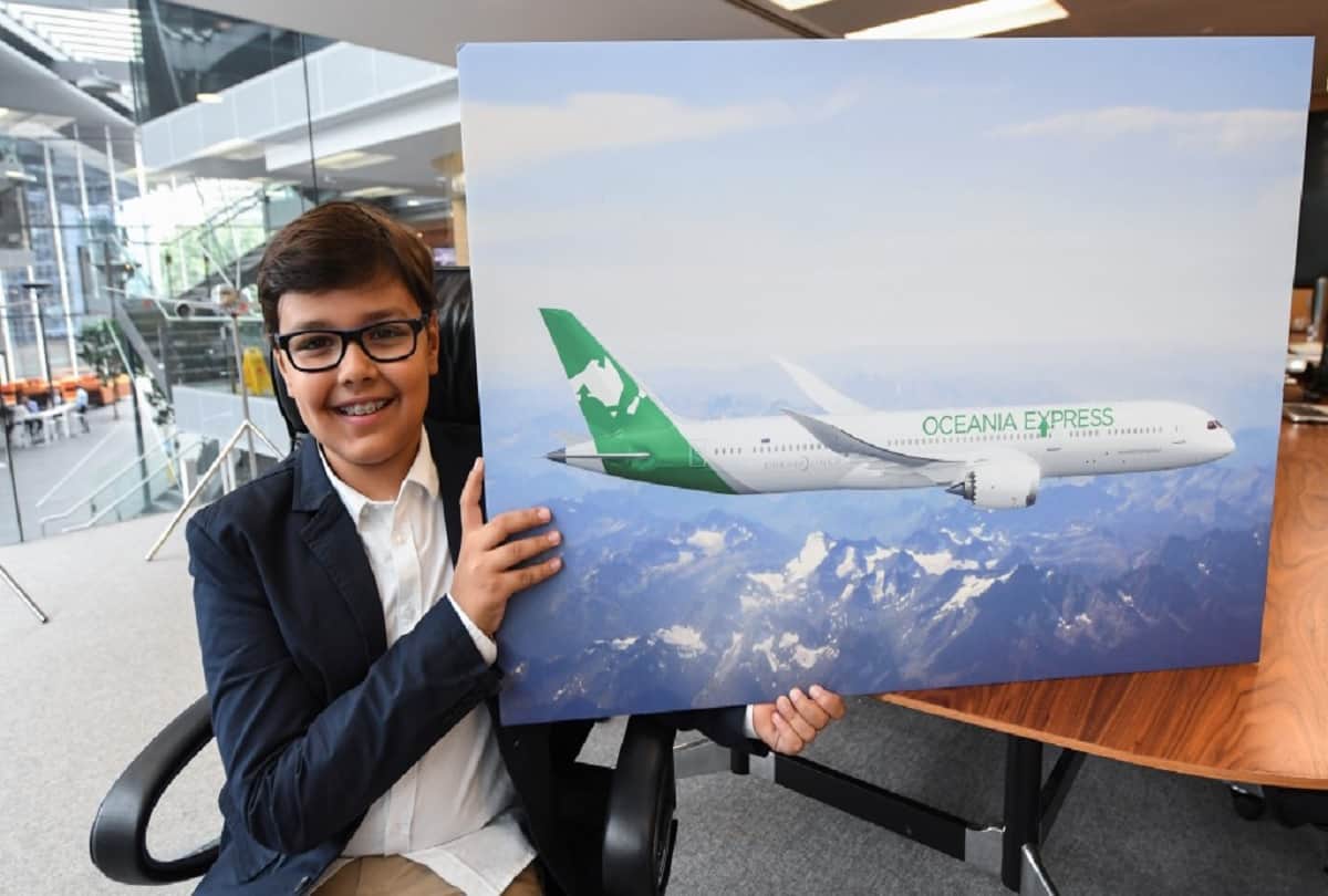 qantas airlines ceo signs agreement letter 10 year olds Alex Jacquot Who Started His Own 'Airline'