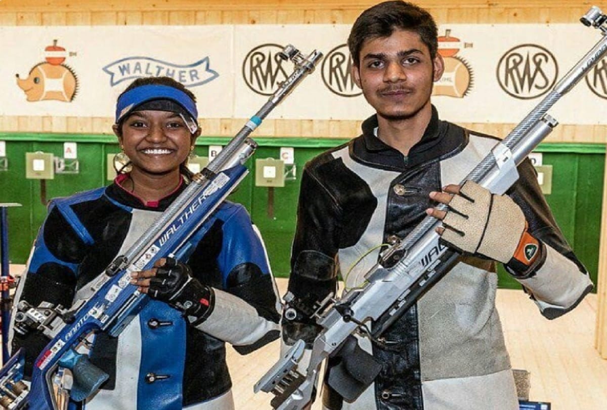 Asian Airgun Championship Divyansh Singh Panwar and Elavenil Valarivan wins gold