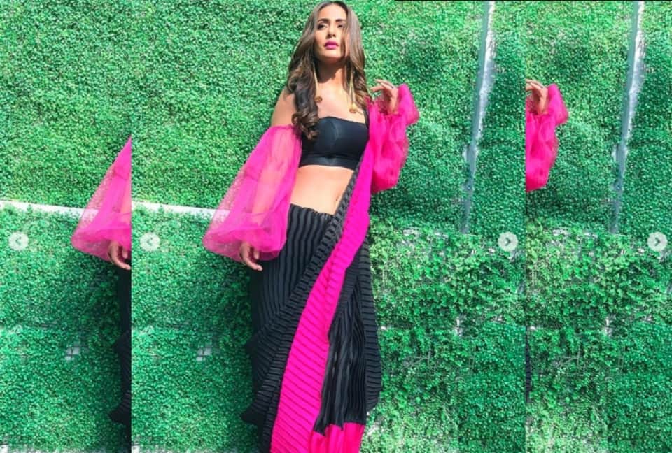 hina khan trolled for black and pink saree in kasauti zindagi ki komolika character