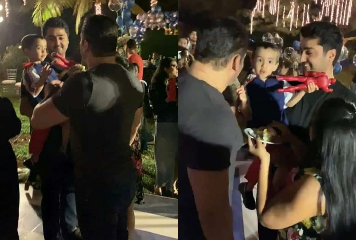 Salman khan Ahil Sharma birthday celebration sohil khan arbaaz khan attend party
