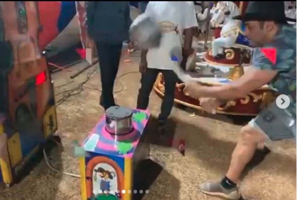 salman khan dance like kid at his nephew ahil sharma birthday