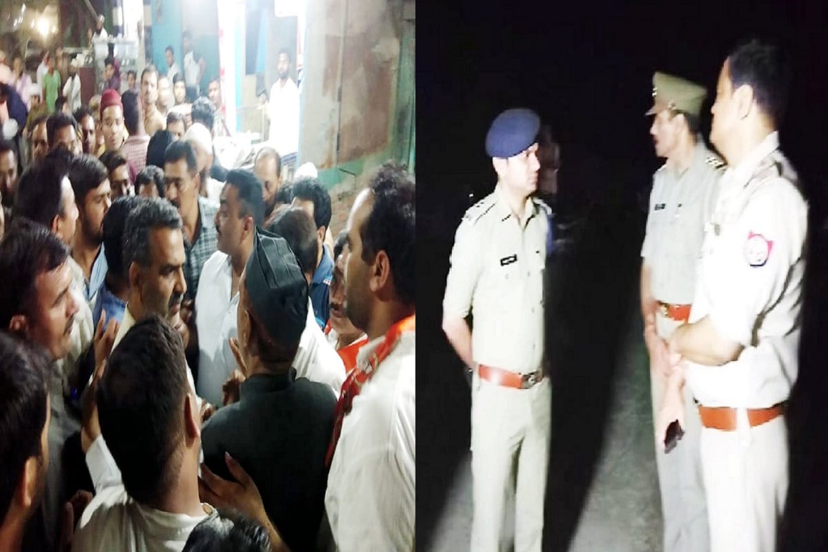 Beating the supporters of BJP candidate in Muzaffarnagar and throwing stones at the car