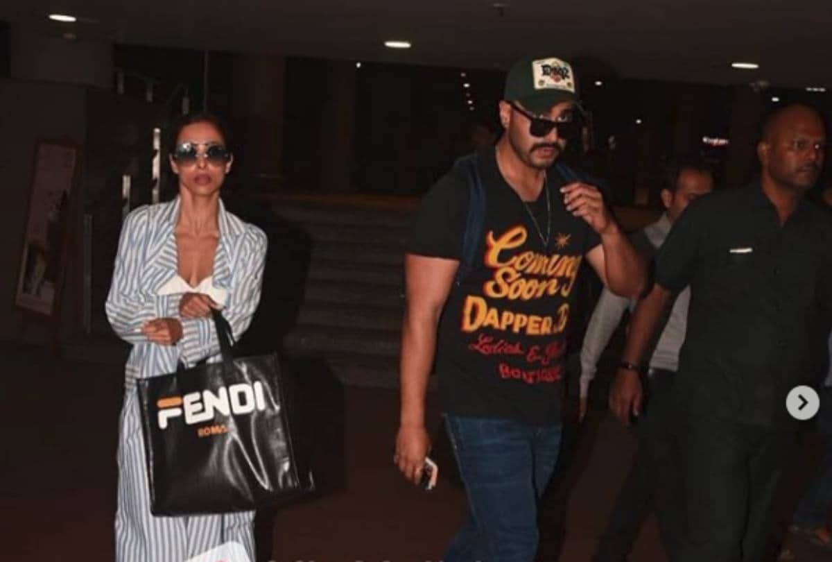 malaika arora and arjun kapoor spotted at airport after enjoyed bachelorette party in maldives