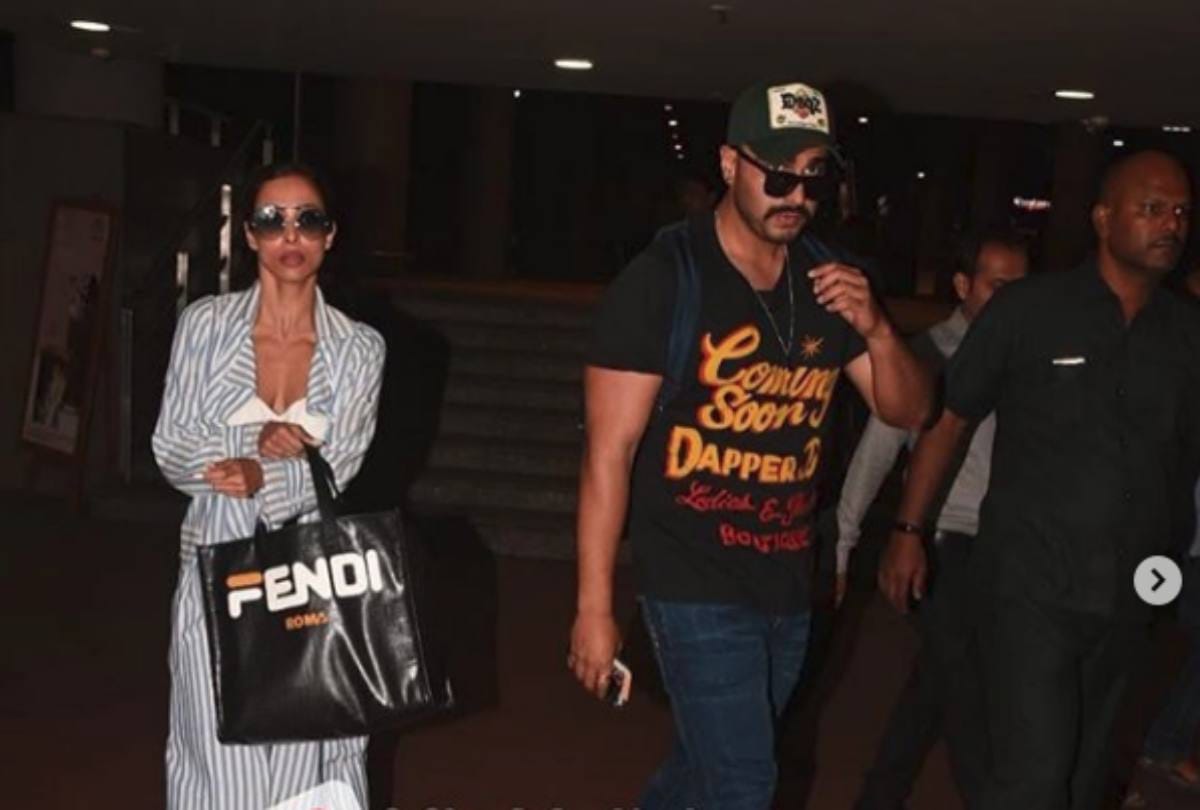 malaika arora and arjun kapoor spotted at airport after enjoyed bachelorette party in maldives
