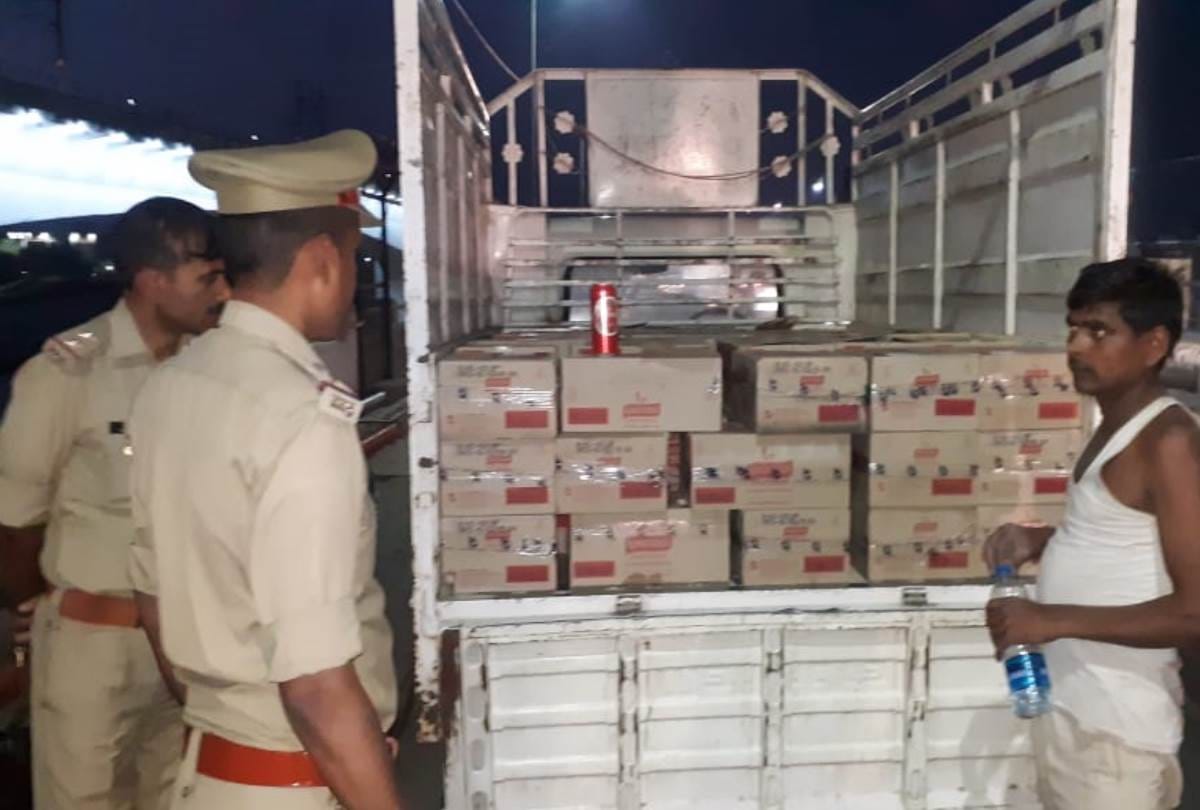 police caught 90 box illegal beer in lucknow