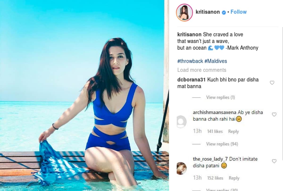 Kriti Sanon is setting the internet on fire with her blue monokini