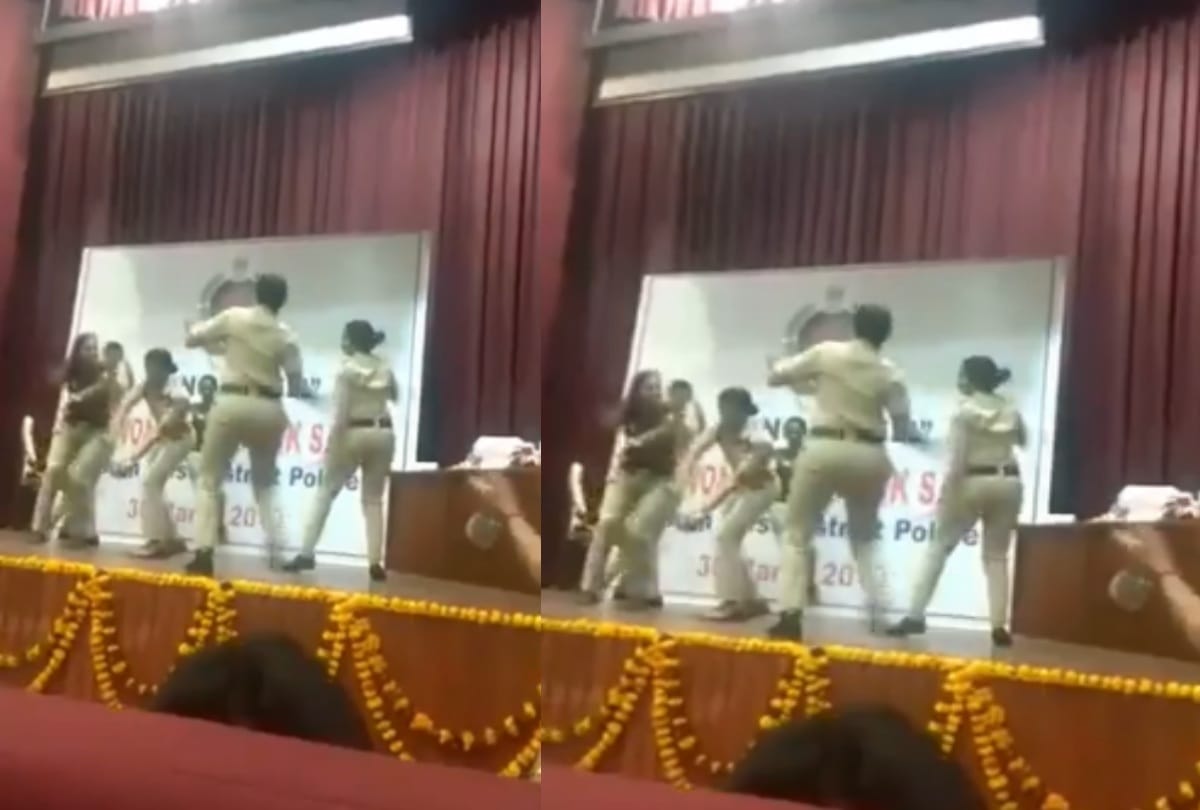 delhi woman ips officer and other women cops dance on sapna choudhary song video goes viral