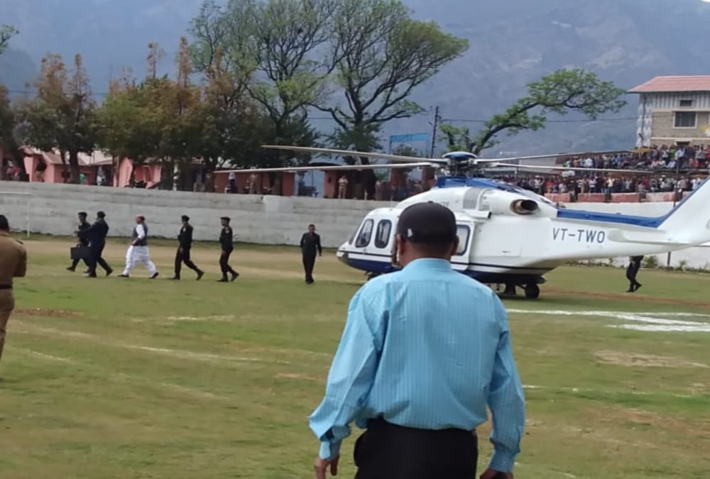 Lok sabha elections 2019 home minister rajnath singh helicopter checking in uttarakhand