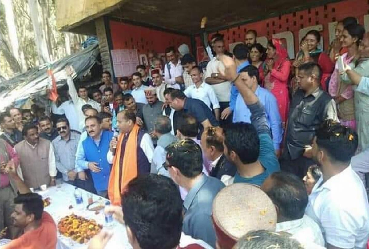 cm jairam thakur in bjp programme in sirmour