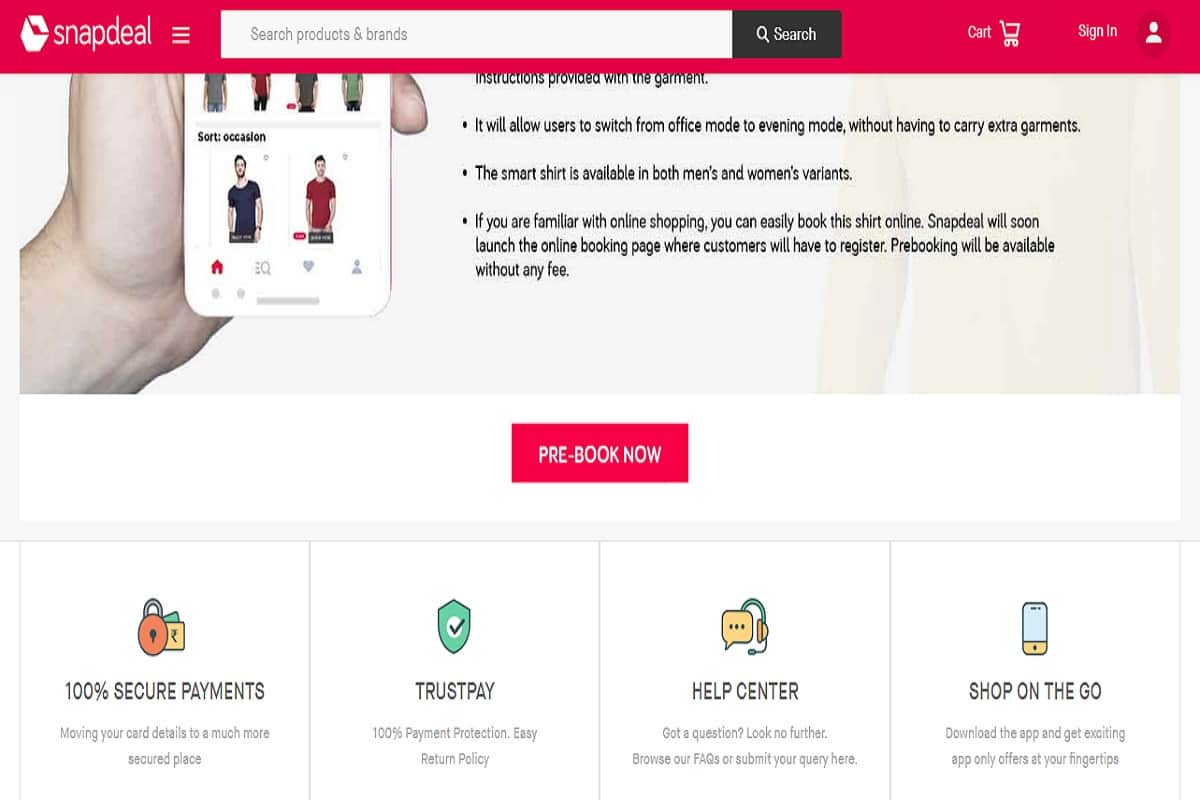Silicon Valley start-up launches Smart Shirt on Snapdeal on to make april fool