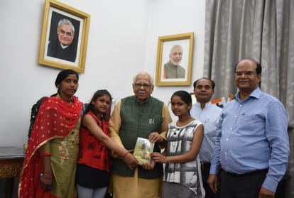 जीनियस बहनों ने राज्यपाल से मुलाकात की