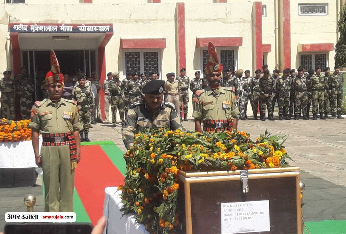 Wreath-laying ceremony of BSF Inspector T Alex Lalminlun, ceasefire violation by Pakistan in Poonch