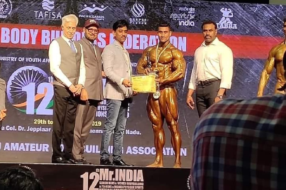 national bodybuilding championships, Anuj Taliyan of Meerut won the Mr. India title in bodybuilding