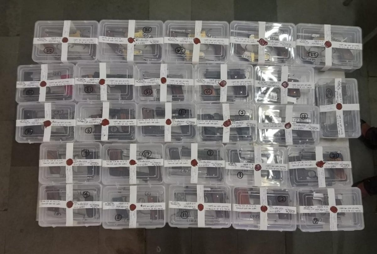 Delhi Police Special Cell recovered 52 semi-automatic pistols and arrested two persons