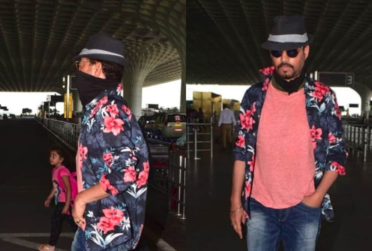 Irrfan Khan spotted at Mumbai Airport he remove mask in front of paparazzi