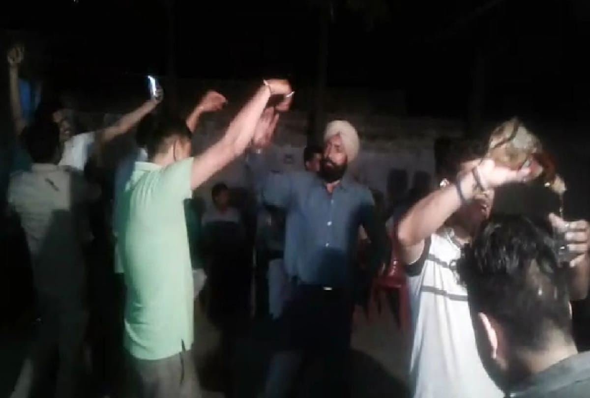 Birthday Party of Inspector at Police Station, Policeman dance on DJ