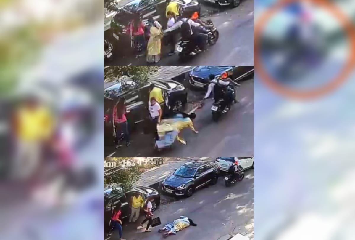 CCTV caught Miscreants try to snatching by old women in delhi