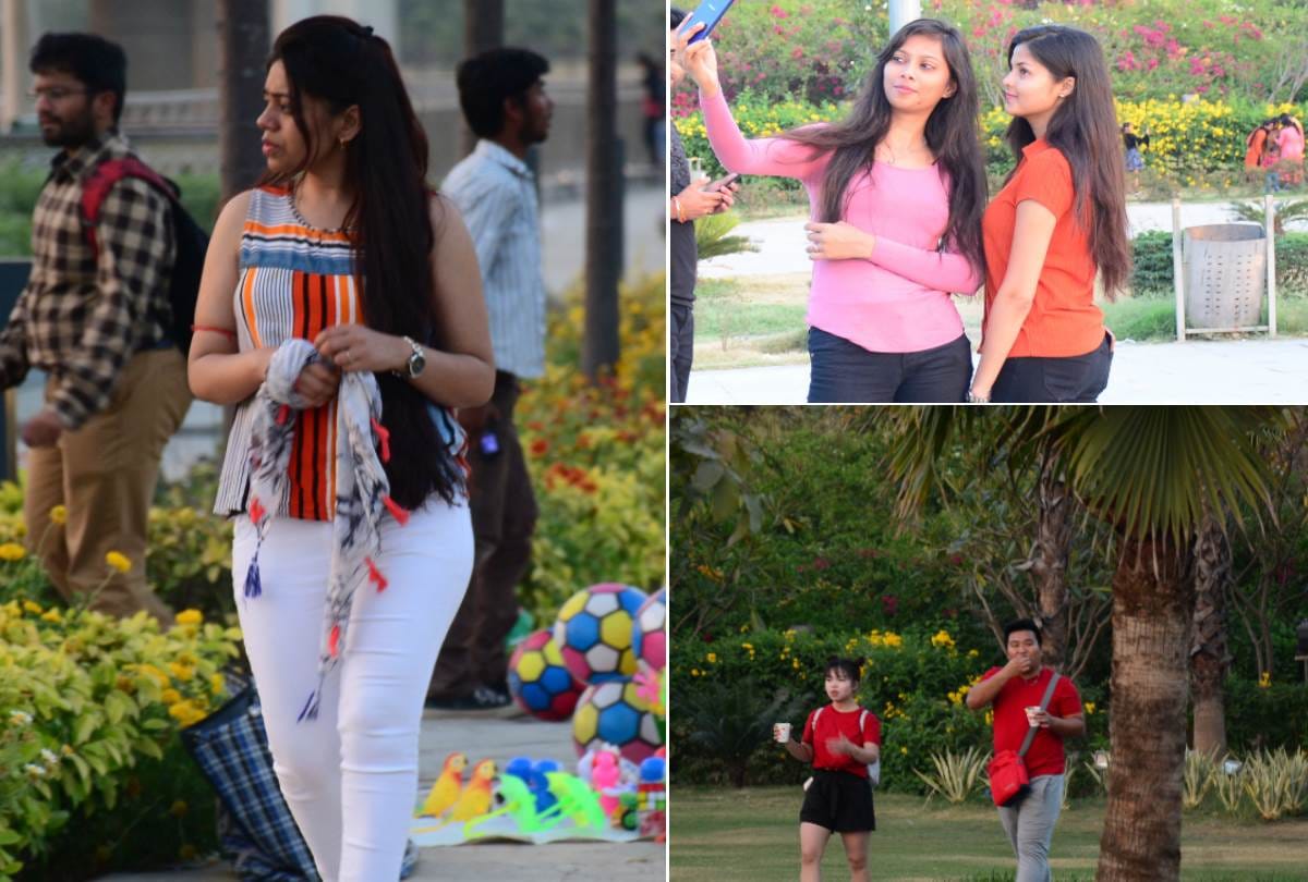 people enjoyed in summer at riverfront in lucknow