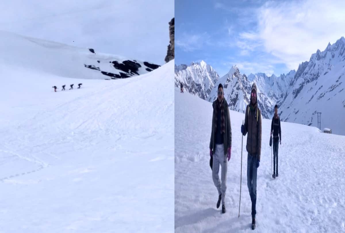 two people crossed rohtang pass in 25 feet snow in himachal