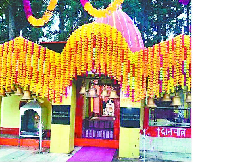 Decorated for the reception of devotees, court of Mayya