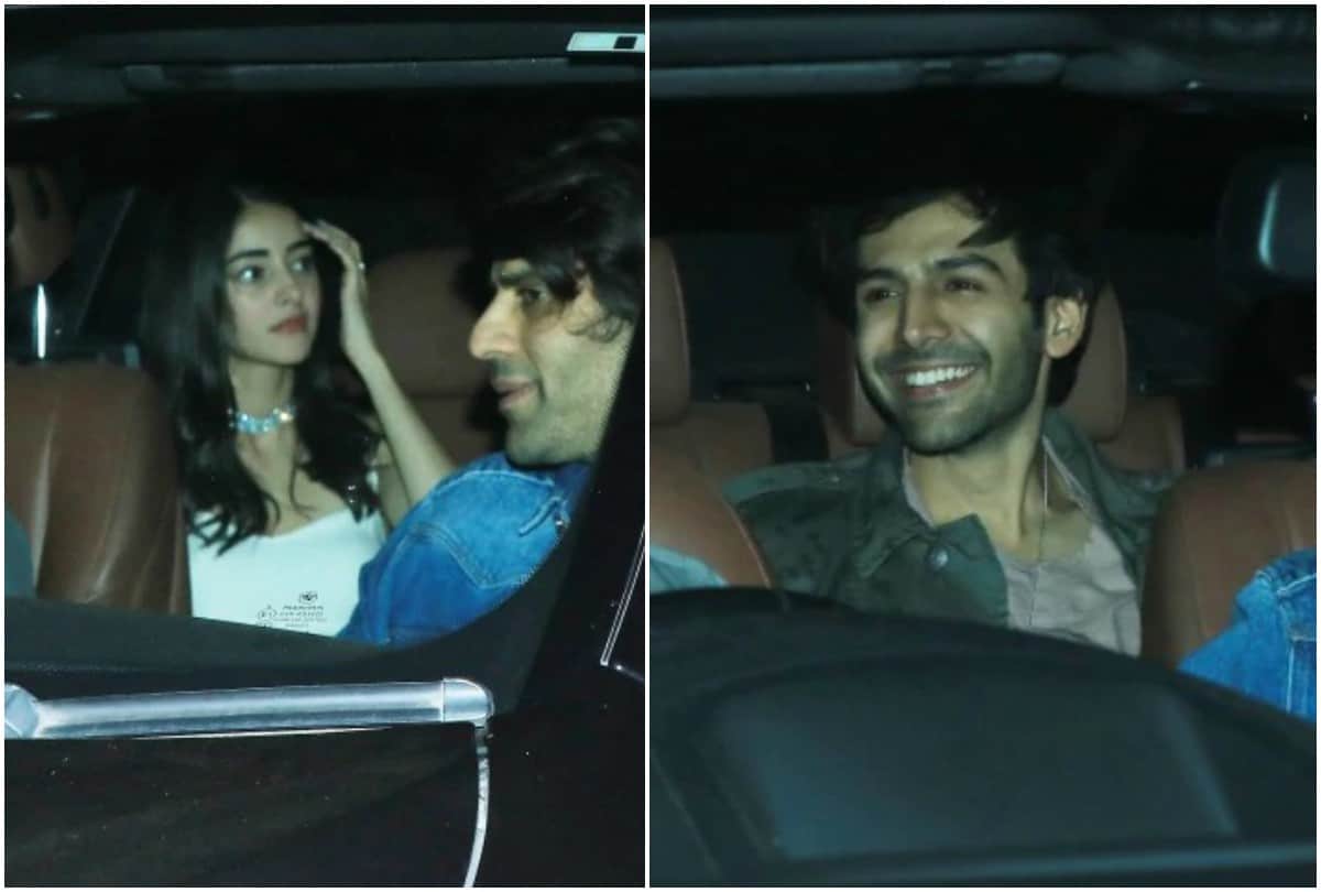 Kartik Aaryan Ananya Pandey arrived late night together in Natasha Poonawalla Party