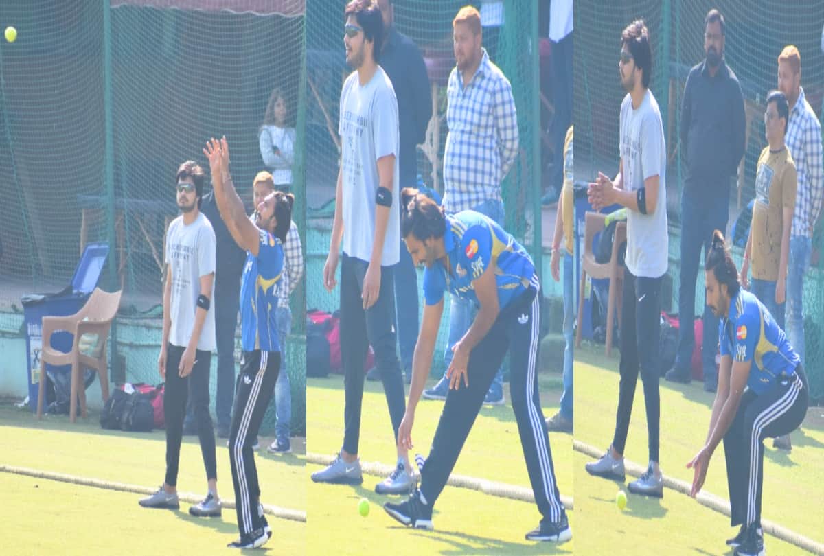 ranveer singh is doing cricket practice in dharamshala himachal