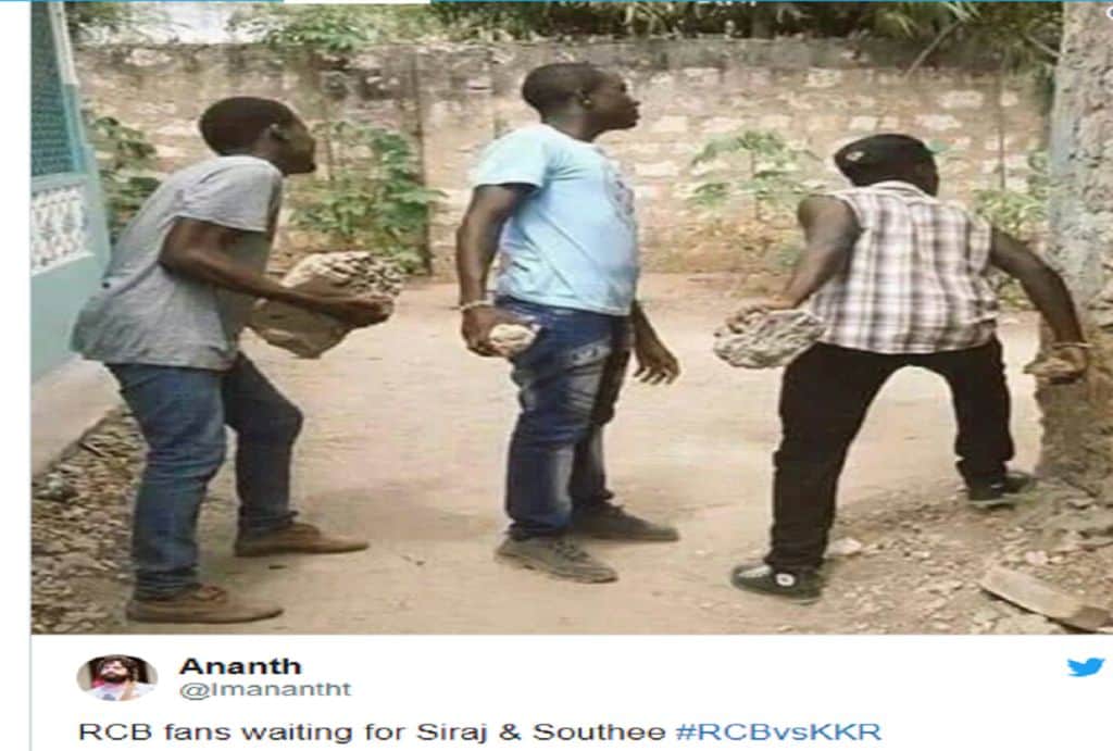 RCB fans troll Siraj and southee after poor performance against KKR