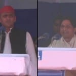 रैली में बोलते अखिलेश यादव, बसपा सुप्रीमो मायावती