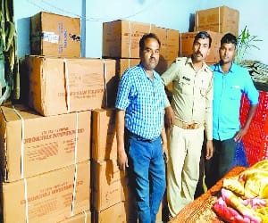 Police caught firecrackers