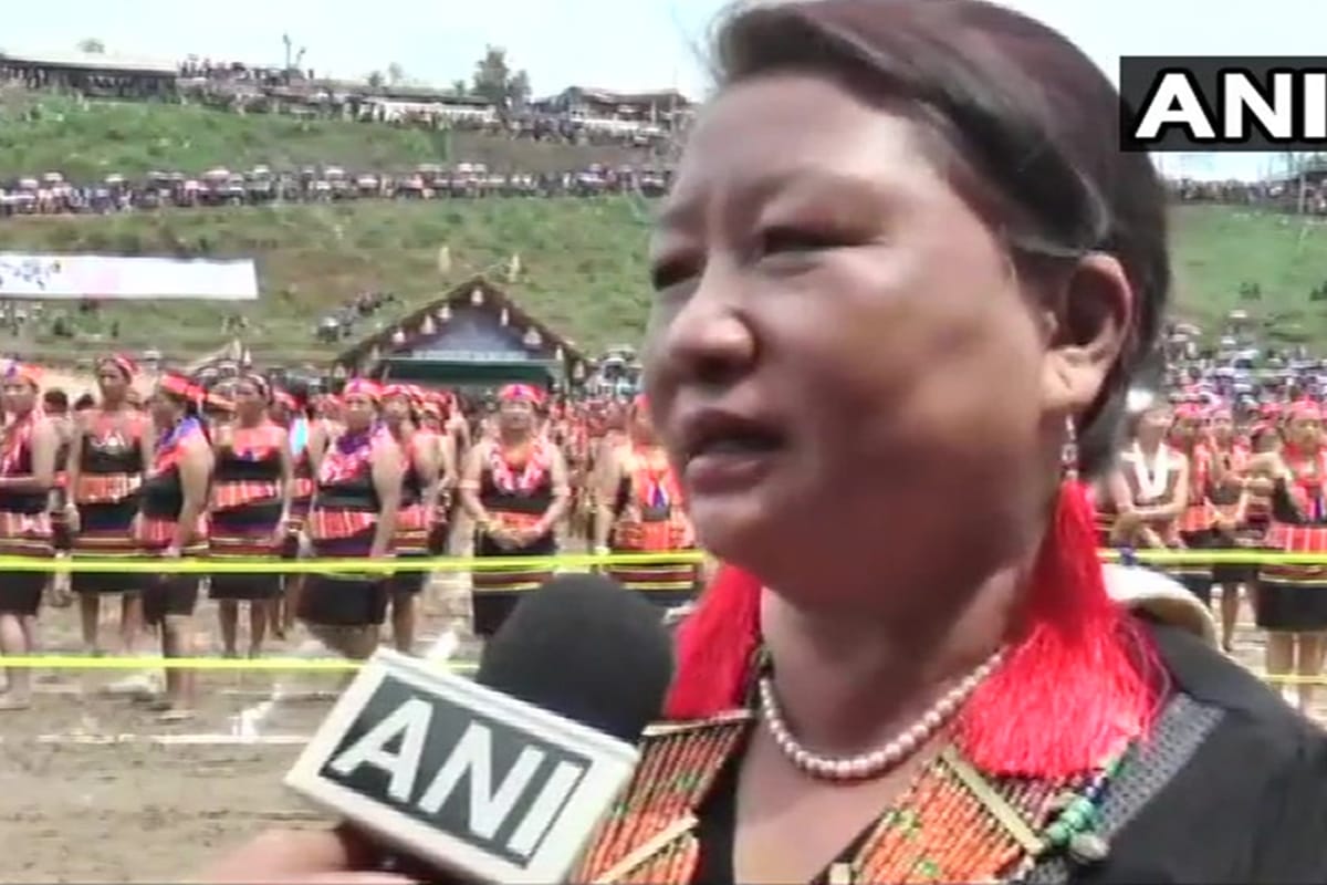 Around 5000 women of Konyak community performed at local ground of Mon town