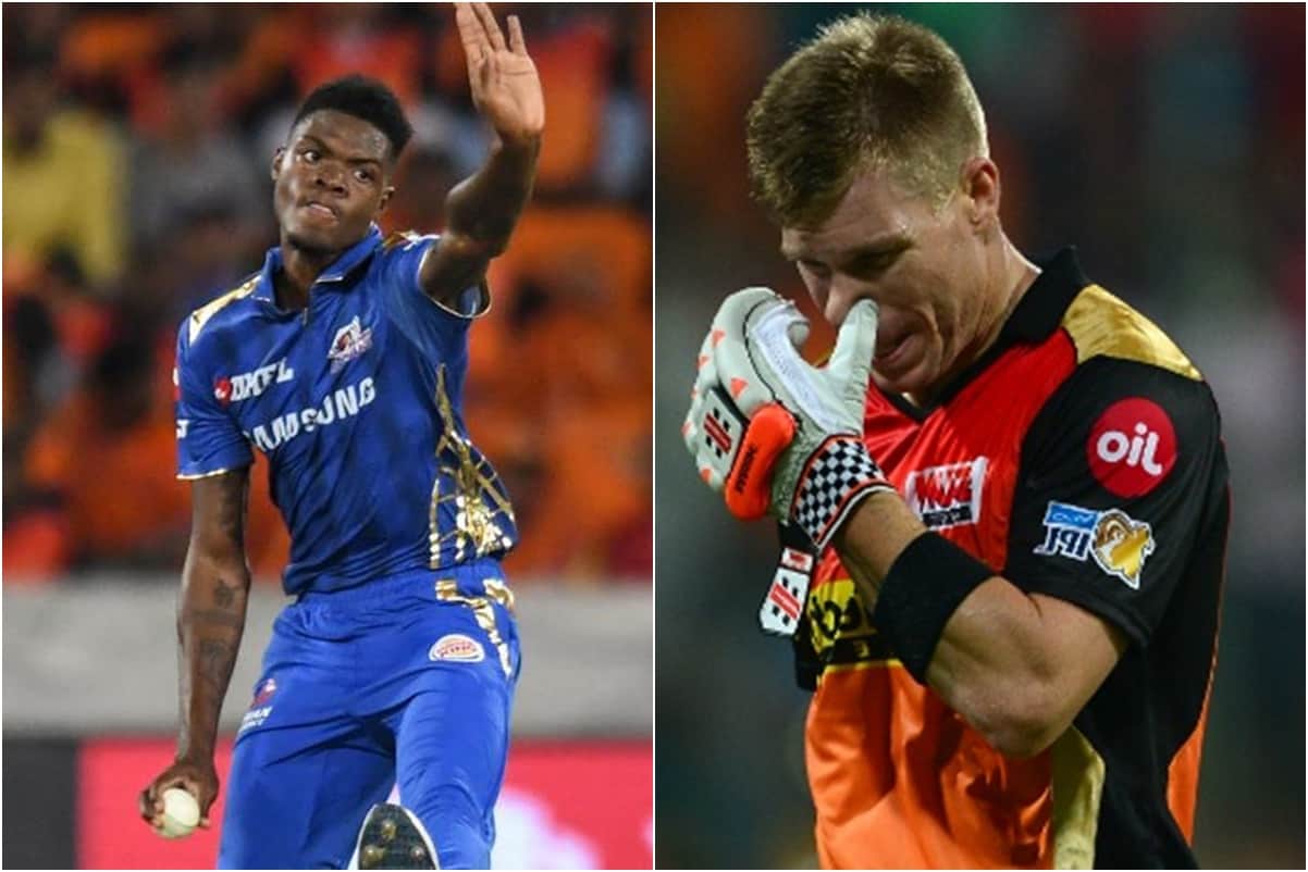 alzarri joseph did not celebrate his first IPL wicket of David warner